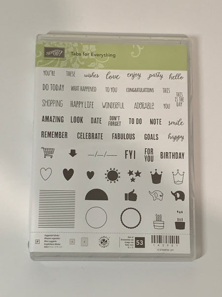 Tabs for Everything | Retired Photopolymer Stamp Set | Stampin' Up! | BRAND NEW!
