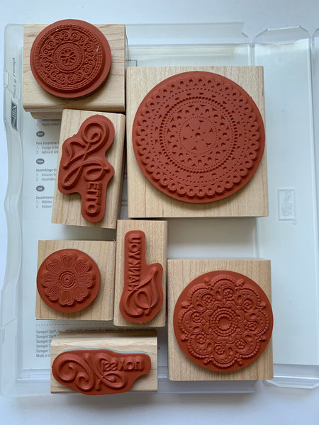 Lacy and Lovely | Retired Wood Mount Stamp Set | Stampin' Up!