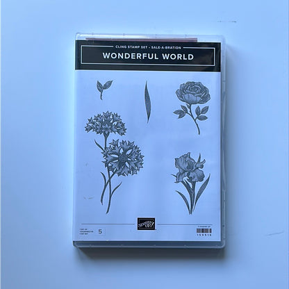 Wonderful World | Retired Cling Mount Stamp Set | Saleabration | Stampin' Up!