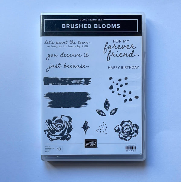 Brushed Blooms | Retired Cling Mount Stamp Set | Stampin' Up!