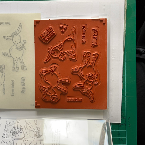Darling Donkeys | Saleabration 2021 | Retired Cling Mount Stamp Set | Stampin' Up!