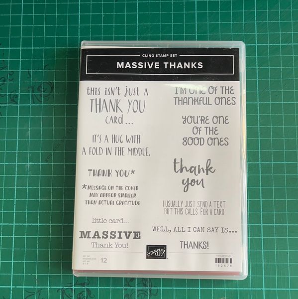 Massive Thanks | Retired Cling Mount Stamp Set | Stampin' Up!