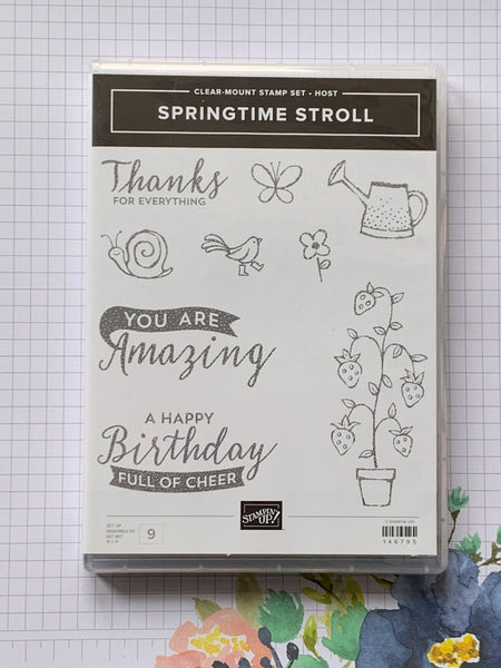Springtime Stroll | Retired Clear Mount Stamp Set | Stampin' Up! | BRAND NEW