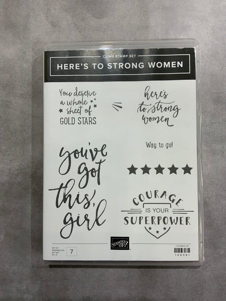 Here's to Strong Women | Retired Cling Mount Stamp Set | Stampin' Up!