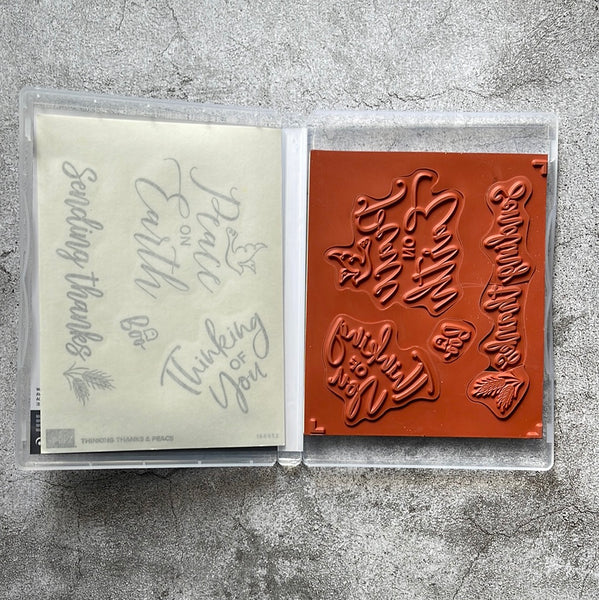 Thinking Thanks & Peace | Retired Cling Mount Stamp Set | Stampin' Up!