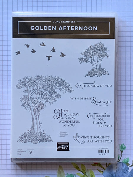 Golden Afternoon | Retired Cling Mount Stamp Set | Stampin' Up! | BRAND NEW