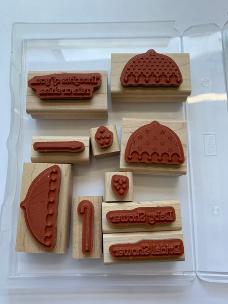 Rain of Shine | Retired Wood Mount Stamp Set | Stampin' Up!