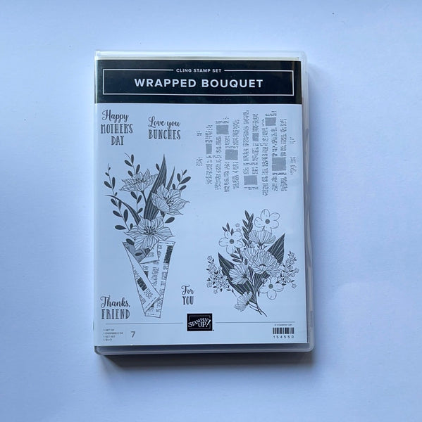 Wrapped Bouquet | Retired Cling Mount Stamp Set | Stampin' Up!