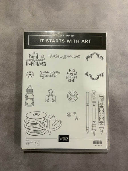 It Starts with Art | Retired Cling Mount Stamp Set | Stampin' Up!