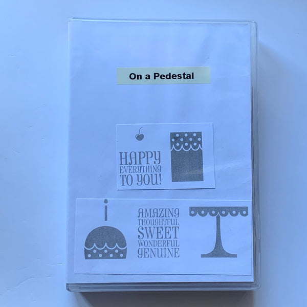 On a Pedestal | Retired Wood Mount Stamp Set | Stampin' Up!