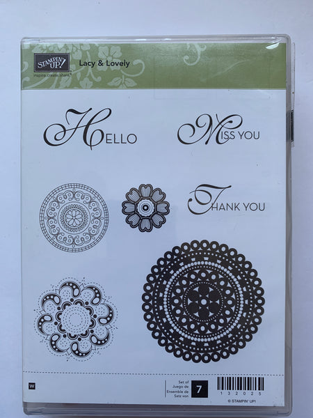Lacy and Lovely | Retired Wood Mount Stamp Set | Stampin' Up!