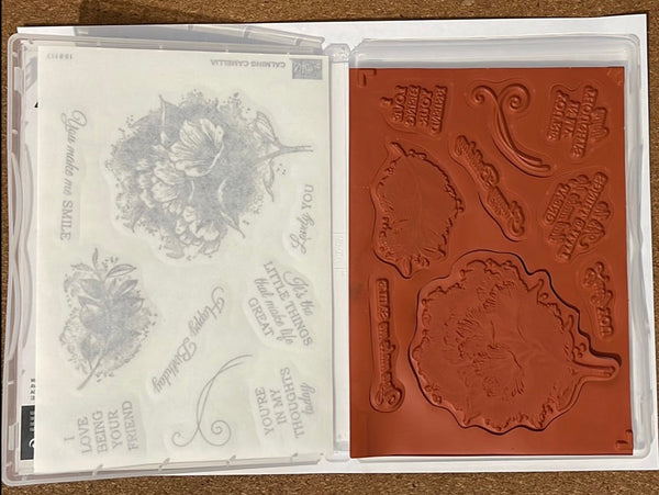 Calming Camelia | Saleabration 2022 | Retired Cling Mount Stamp Set | Stampin' Up!