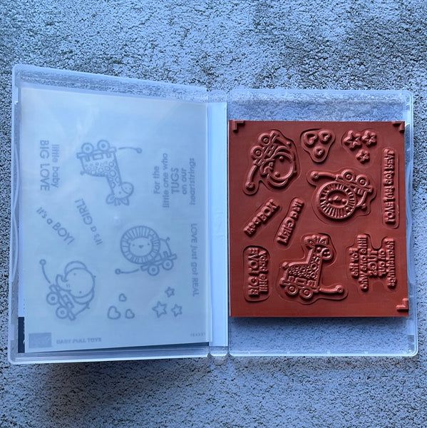 Baby Pull Toys | Retired Cling Mount Stamp Set | Stampin' Up!