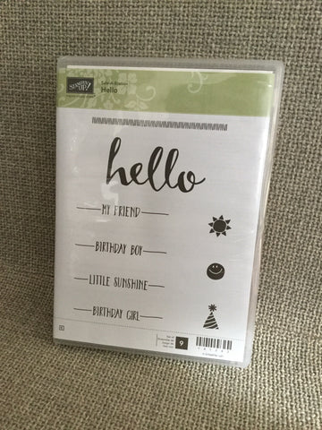 Hello | Retired | Brand New, Unmounted