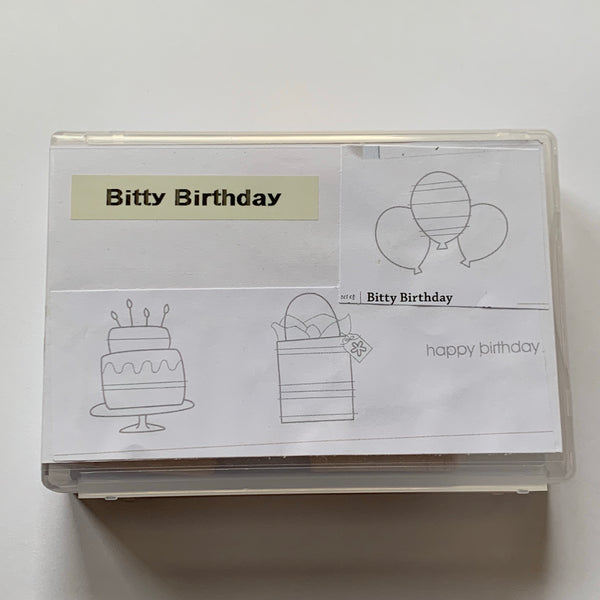 Bitty Birthday | Retired Wood Mount Stamp Set | Stampin' Up!