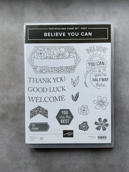 Believe You Can | BRAND NEW, NEVER USED | Retired Photopolymer Stamp Set | Stampin' Up!