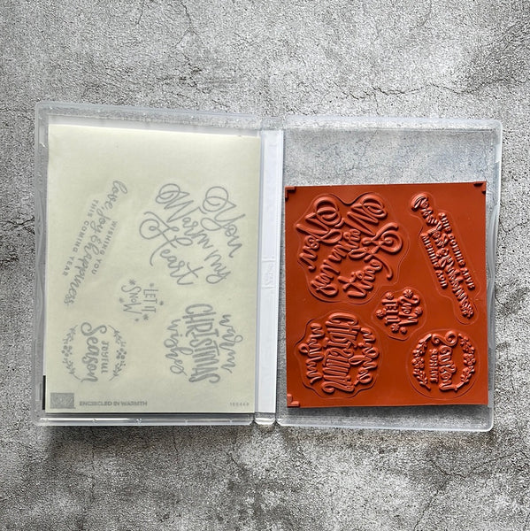 Encircled in Warmth | Retired Cling Mount Stamp Set | Stampin' Up!