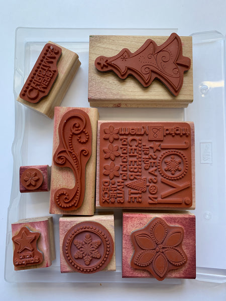 Season of Joy | Retired Wood Mount Stamp Set | Stampin' Up!
