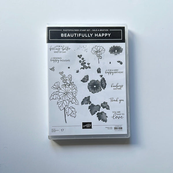 Beautifully Happy | Saleabration 2023 | Retired Photopolymer Stamp Set | Stampin' Up!