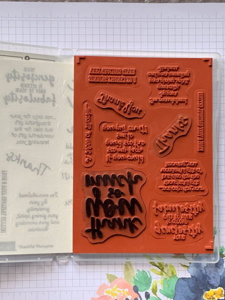 Thankful Thoughts | Retired Clear Mount Stamp Set | Stampin' Up!