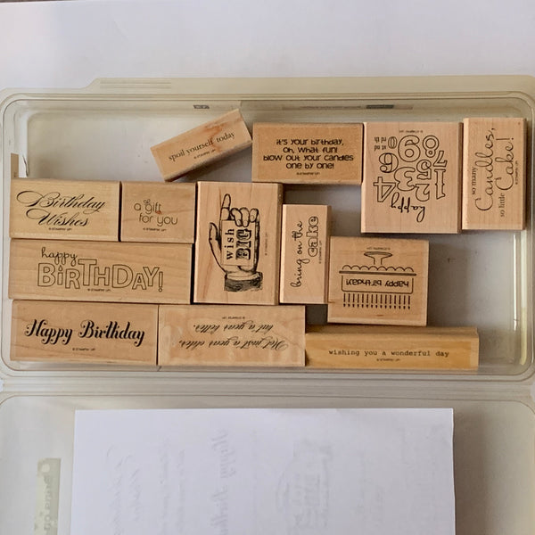 Bring on the Cake | Retired Wood Mount Stamp Set | Stampin' Up!