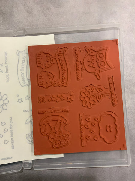 Hoot Hoot Hooray | Retired Cling Mount Stamp Set | Stampin' Up!