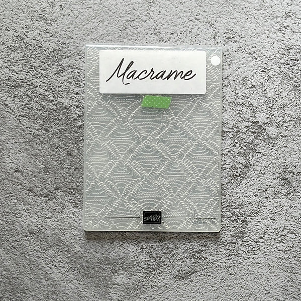 Macrame (3D) Embossing Folder | Retired Embossing Folder | Stampin' Up!