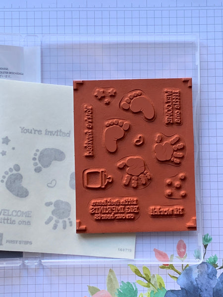 First Steps | Retired Cling Mount Stamp Set | Stampin' Up! | BRAND NEW