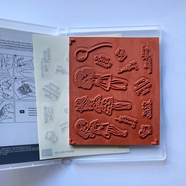 Hey Girlfriend | Retired Cling Mount Stamp Set | Stampin' Up!