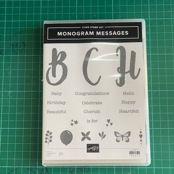 Monogram Messages | Retired Cling Mount Stamp Set | Stampin' Up!