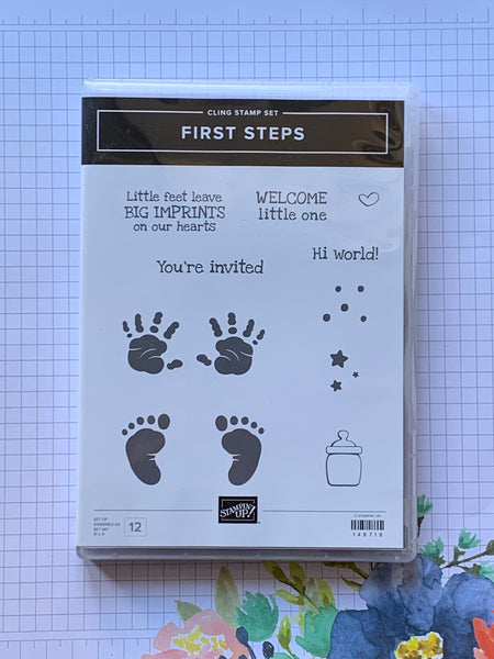 First Steps | Retired Cling Mount Stamp Set | Stampin' Up! | BRAND NEW