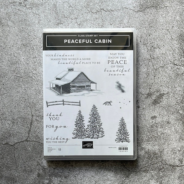 Peaceful Cabin | Retired Cling Mount Stamp Set | Stampin' Up!