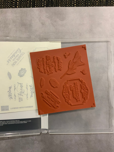 Layered with Kindness | Distinktive | Retired Cling Mount Stamp Set | Stampin' Up!