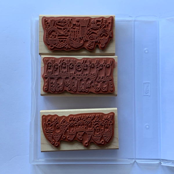 Holiday Line Up | Retired Wood Mount Stamp Set | Stampin' Up!