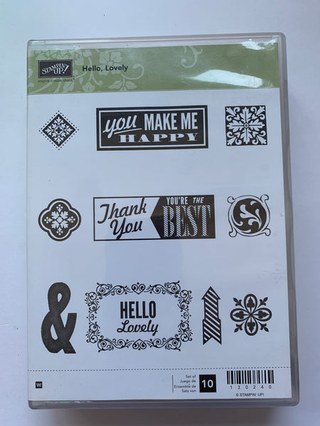 Hello, Lovely | Retired Wood Mount Stamp Set | Stampin' Up!