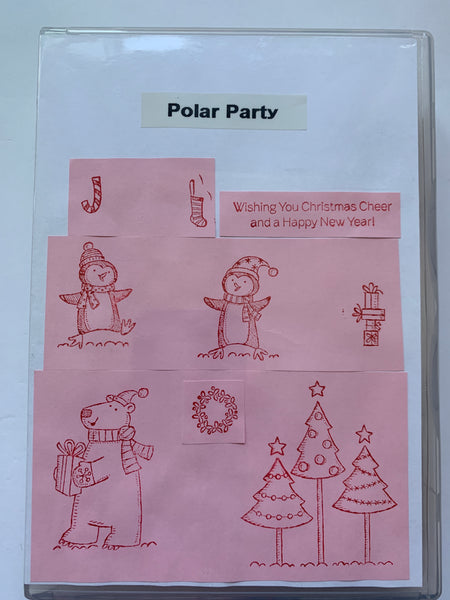 Polar Party | Retired Wood Mount Stamp Set | Stampin' Up!