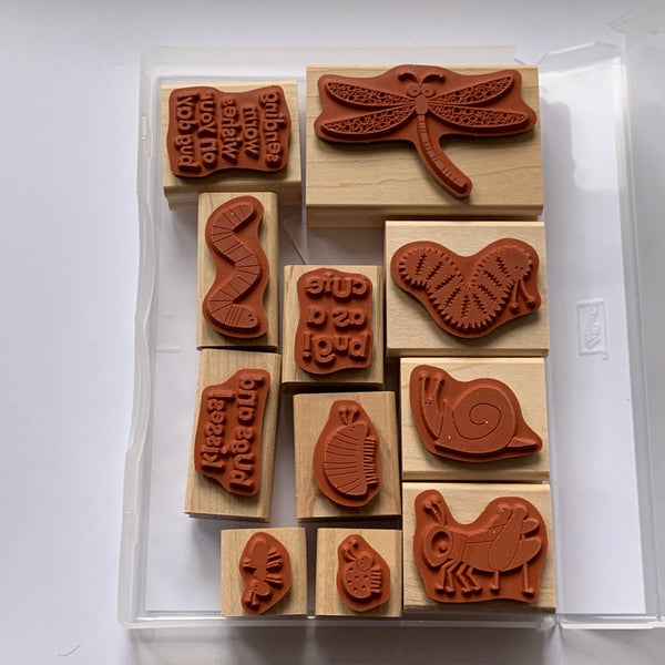 Bugs and Kisses | Retired Wood Mount Stamp Set | Stampin' Up!