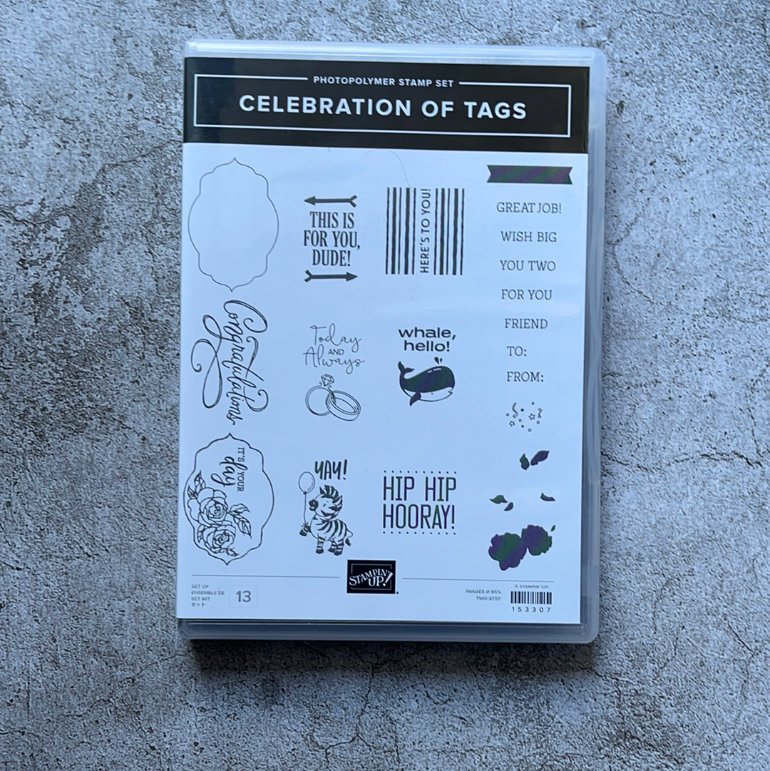 Celebration of Tags | Retired Photopolymer Stamp Set | Stampin' Up!