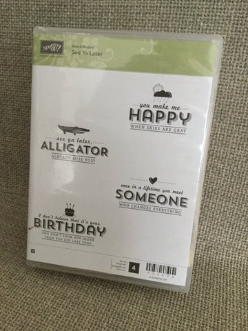 See Ya Later | Retired Wood Mount Stamp Set