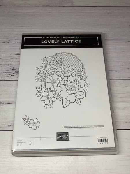 Lovely Lattice | Used Sale-a-Bration 2019 | Retired Cling Mount Stamp Set | Stampin' Up!