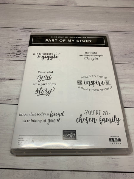 Part of Mt Story | Used Sale-a-Bration 2019 | Retired Cling Mount Stamp Set | Stampin' Up!