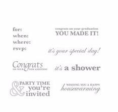 Party Time | Retired Wood Mount Stamp Set | Stampin' Up!